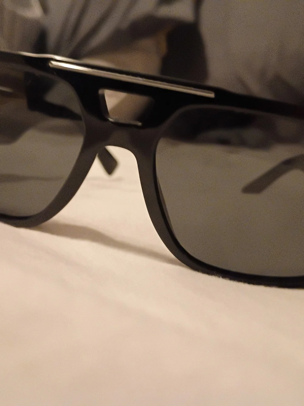 Dolce & Gabbana Black High-Gloss Sunglass Temple with Logo Plaque